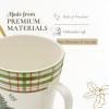 image:imageSpode Christmas Tree 14oz Mug Porcelain Holiday Mug with Black amp White Check Rim  Ribbon amp Holly Border Seasonal Drinkware for Coffee or Tea  Dishwasher amp Microwave Safe  Gift for Coffee LoverTartan