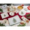 image:imageSpode Christmas Tree 2Piece Polka Dot Chip and Dip Serving Set  13Inch Oval Plate with Dip Bowl  Festive Christmas Serveware Durable Porcelain Dishwasher Microwave Freezer Safe