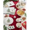 image:imageSpode Christmas Tree 2Piece Polka Dot Chip and Dip Serving Set  13Inch Oval Plate with Dip Bowl  Festive Christmas Serveware Durable Porcelain Dishwasher Microwave Freezer Safe