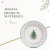 image:imageSpode Christmas Tree 6 Polka Dot Tidbit Plates Set of 4  Round Appetizer Plates with Festive Polka Dot Border  Dishwasher Microwave amp Freezer Safe Porcelain for Holiday Entertaining08 H x 6 L x 6 W Pack of 2