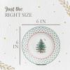 image:imageSpode Christmas Tree 6 Polka Dot Tidbit Plates Set of 4  Round Appetizer Plates with Festive Polka Dot Border  Dishwasher Microwave amp Freezer Safe Porcelain for Holiday Entertaining08 H x 6 L x 6 W Pack of 2