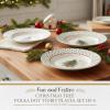 image:imageSpode Christmas Tree 6 Polka Dot Tidbit Plates Set of 4  Round Appetizer Plates with Festive Polka Dot Border  Dishwasher Microwave amp Freezer Safe Porcelain for Holiday Entertaining08 H x 6 L x 6 W Pack of 2