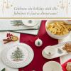 image:imageSpode Christmas Tree 6 Polka Dot Tidbit Plates Set of 4  Round Appetizer Plates with Festive Polka Dot Border  Dishwasher Microwave amp Freezer Safe Porcelain for Holiday Entertaining08 H x 6 L x 6 W Pack of 2