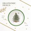 image:imageSpode Christmas Tree 65 Bread and Butter Plate Set of 4  Festive Holiday Dinnerware with Classic Christmas Tree  Stoneware Plate for Bread Butter Appetizers  Microwave amp Dishwasher Safe