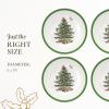 image:imageSpode Christmas Tree 65 Bread and Butter Plate Set of 4  Festive Holiday Dinnerware with Classic Christmas Tree  Stoneware Plate for Bread Butter Appetizers  Microwave amp Dishwasher Safe