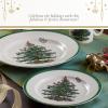 image:imageSpode Christmas Tree 65 Bread and Butter Plate Set of 4  Festive Holiday Dinnerware with Classic Christmas Tree  Stoneware Plate for Bread Butter Appetizers  Microwave amp Dishwasher Safe
