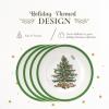 image:imageSpode Christmas Tree 65 Bread and Butter Plate Set of 4  Festive Holiday Dinnerware with Classic Christmas Tree  Stoneware Plate for Bread Butter Appetizers  Microwave amp Dishwasher Safe