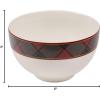 image:imageSpode Christmas Tree 6inch Rice Bowl  Set of 4 Ceramic Bowls for Soup Stews and Sticky Rice Dishwasher and Microwave Safe Festive Holiday Dinnerware with Nostalgic Design and Playful Polka DotsTartan