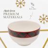 image:imageSpode Christmas Tree 6inch Rice Bowl  Set of 4 Ceramic Bowls for Soup Stews and Sticky Rice Dishwasher and Microwave Safe Festive Holiday Dinnerware with Nostalgic Design and Playful Polka DotsTartan