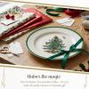 image:imageSpode Christmas Tree 9Inch Luncheon Plate Set of 4  Porcelain Dinner amp Appetizer Plate HolidayThemed Serving Tray Microwave amp Dishwasher Safe Festive Seasonal Dining