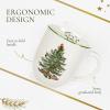 image:imageSpode Christmas Tree Cafe Mug Set of 4  14 Oz Ceramic Holiday Coffee Mugs for Tea Hot Chocolate Lattes  Festive Design with Santa and Christmas Tree Motif  Microwave amp Dishwasher Safe