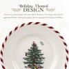 image:imageSpode Christmas Tree Canape Plates  Set of 4  Peppermint Design Holiday Appetizer Plate  Christmas Serving amp Festive Dish  Seasonal Decorative Plate Holiday Tableware06 H x 65 L x 65 W Pack of 2
