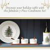 image:imageSpode Christmas Tree Condiment Set  7 Piece Holiday Serveware Set  Ceramic Dip Bowls Spoons Serving Tray Included  Appetizers Sauces and Snacks  Polka Dot Festive Entertaining4 H x 15 L x 425 W Pack of 2
