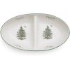 image:imageSpode Christmas Tree Divided Server 9Inch Round Festive Serveware Holiday Entertaining Platter for Side Dishes Dips Salads  Fine Porcelain Dishwasher amp Microwave Safe Christmas Tableware