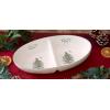 image:imageSpode Christmas Tree Divided Server 9Inch Round Festive Serveware Holiday Entertaining Platter for Side Dishes Dips Salads  Fine Porcelain Dishwasher amp Microwave Safe Christmas Tableware