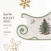 image:imageSpode Christmas Tree Embossed Sleigh Plate 9Inch Festive Serving Dish for Christmas Tableware  Fine Porcelain Decorative Holiday Platter for Serving Holiday Treats amp Table Dcor