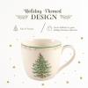image:imageSpode Christmas Tree Gold Mug Set of 4  16 oz Holiday Mugs for Coffee Tea Hot Chocolate  Porcelain with 22 Karat Gold Accents Dishwasher Safe Festive Christmas Design