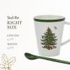 image:imageSpode Christmas Tree Mug amp Spoon Set 14 Oz Porcelain Mug for Coffee Tea Milk Hot Cocoa  Festive Gift Box  Dishwasher amp Microwave Safe  Holiday Collection Design for Gifting Christmas Tree