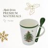 image:imageSpode Christmas Tree Mug amp Spoon Set 14 Oz Porcelain Mug for Coffee Tea Milk Hot Cocoa  Festive Gift Box  Dishwasher amp Microwave Safe  Holiday Collection Design for Gifting Christmas Tree