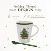 image:imageSpode Christmas Tree Mug amp Spoon Set 14 Oz Porcelain Mug for Coffee Tea Milk Hot Cocoa  Festive Gift Box  Dishwasher amp Microwave Safe  Holiday Collection Design for Gifting Christmas Tree