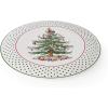 image:imageSpode Christmas Tree Polka Dot Cake Plate  11 Cookie Cupcake Dessert Serving Platter  Porcelain Cake Stand for Holiday Gatherings  Dishwasher Microwave Freezer Safe