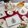image:imageSpode Christmas Tree Polka Dot Cake Plate  11 Cookie Cupcake Dessert Serving Platter  Porcelain Cake Stand for Holiday Gatherings  Dishwasher Microwave Freezer Safe