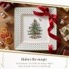 image:imageSpode Christmas Tree Polka Dot Square Platter  10 Porcelain Holiday Serving Tray for Entertaining  Dishwasher amp Microwave Safe  Christmas Dessert Tray for Serving Festive Dishes1 H x 10 L x 10 W