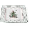 image:imageSpode Christmas Tree Polka Dot Square Platter  10 Porcelain Holiday Serving Tray for Entertaining  Dishwasher amp Microwave Safe  Christmas Dessert Tray for Serving Festive Dishes1 H x 10 L x 10 W Pack of 2