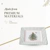 image:imageSpode Christmas Tree Polka Dot Square Platter  10 Porcelain Holiday Serving Tray for Entertaining  Dishwasher amp Microwave Safe  Christmas Dessert Tray for Serving Festive Dishes1 H x 10 L x 10 W