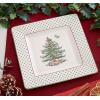 image:imageSpode Christmas Tree Polka Dot Square Platter  10 Porcelain Holiday Serving Tray for Entertaining  Dishwasher amp Microwave Safe  Christmas Dessert Tray for Serving Festive Dishes1 H x 10 L x 10 W Pack of 2