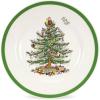 image:imageSpode Christmas Tree 105 Dinner Plate  Festive Holiday Stoneware Plate with Christmas Tree Design Green Bordered Edges Microwave Dishwasher Freezer Oven Safe  Collectible Holiday TablewareChristmas Tree Salad Plate