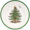image:imageSpode Christmas Tree 105 Dinner Plate  Festive Holiday Stoneware Plate with Christmas Tree Design Green Bordered Edges Microwave Dishwasher Freezer Oven Safe  Collectible Holiday TablewareChristmas Tree Dinner Plate