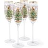 image:imageSpode Christmas Tree 845 Fl Oz Footed Champagne Flute Set of 4 Polka Dot  Sparkling Wine Glasses for Holiday Celebrations  For Wedding Toasting Flutes amp Prosecco Glasses1025 H x 275 L x 275 W