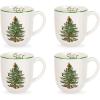 image:imageSpode Christmas Tree Cafe Mug Set of 4  14 Oz Ceramic Holiday Coffee Mugs for Tea Hot Chocolate Lattes  Festive Design with Santa and Christmas Tree Motif  Microwave amp Dishwasher Safe