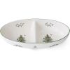 image:imageSpode Christmas Tree Divided Server 9Inch Round Festive Serveware Holiday Entertaining Platter for Side Dishes Dips Salads  Fine Porcelain Dishwasher amp Microwave Safe Christmas Tableware