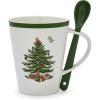 image:imageSpode Christmas Tree Mug amp Spoon Set 14 Oz Porcelain Mug for Coffee Tea Milk Hot Cocoa  Festive Gift Box  Dishwasher amp Microwave Safe  Holiday Collection Design for Gifting Christmas Tree