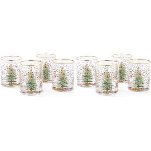 image:imageSpode Christmas Tree 14 Fl Oz Double Old Fashion Glass Set of 4 Polka Dot  Whiskey amp Bourbon Glasses for Festive Entertaining OldFashioned amp Rocks Glasses for Holiday Drinks4 H x 31 L x 31 W Pack of 2