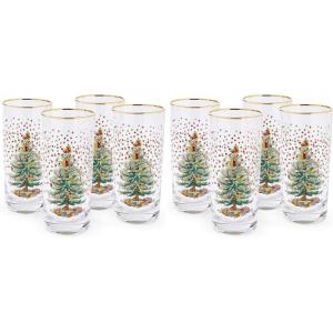 image:imageSpode Christmas Tree 15 Fl Oz Highball Glass Set of 4 Polka Dot  Classic Highball amp Barware Cocktail Glasses for Mixed Drinks Beverage Glasses for Holiday Celebrations63 H x 275 L x 275 W Pack of 2