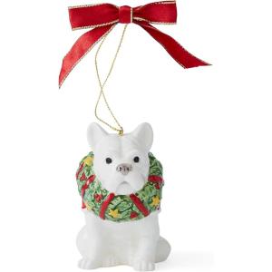 image:imageSpode Christmas Tree French Bulldog Ornament Festive Tree Decoration for Holiday Celebrations with Ribbon Bow for Hanging Beautiful Seasonal Accent amp Classic Home Holiday DcorFrench Bulldog