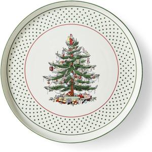 image:imageSpode Christmas Tree Lazy Susan  Polka Dot Non Skid 360 Degree Rotation Holiday Space Saver for Kitchen Cabinet Pantry Rotating Spice Rack Organization for Easy Access Festive Entertaining