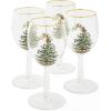 image:imageSpode Christmas Tree 13oz Wine Glasses Set of 4  Festive Holiday Drinkware with GoldRimmed Seasonal Designs Ideal for Red or White Wine at Christmas Dinners and Family Gatherings