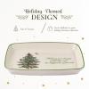 image:imageSpode Christmas Tree Rectangular Sentiment Tray 7 x 5  Festive Earthenware Serving Plate for Holiday Snacks Side Dishes Treats Durable Christmas Tableware  Microwave amp Dishwasher SafeTray