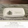 image:imageSpode Christmas Tree Rectangular Sentiment Tray 7 x 5  Festive Earthenware Serving Plate for Holiday Snacks Side Dishes Treats Durable Christmas Tableware  Microwave amp Dishwasher SafeTray