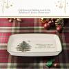 image:imageSpode Christmas Tree Rectangular Sentiment Tray 7 x 5  Festive Earthenware Serving Plate for Holiday Snacks Side Dishes Treats Durable Christmas Tableware  Microwave amp Dishwasher SafeTray