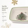 image:imageSpode Christmas Tree Rectangular Sentiment Tray 7 x 5  Festive Earthenware Serving Plate for Holiday Snacks Side Dishes Treats Durable Christmas Tableware  Microwave amp Dishwasher SafeTray
