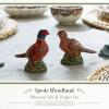 image:imageSpode 35 PheasantShaped Salt and Pepper Shakers  Dolomite Ceramic Farmhouse Dcor for Formal Dining Decorative Salt amp Pepper Set with Easy Refill Bottom Stoppers Ideal for Thanksgiving TablePheasant