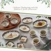 image:imageSpode British Flowers Collection 6 Oval Fluted Dish  Pheasant Illustration Rustic Serving for Appetizers Dips amp Sides with Rich Brown Border  Porcelain Dishwasher amp Oven Safe