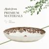 image:imageSpode British Flowers Collection 6 Oval Fluted Dish  Pheasant Illustration Rustic Serving for Appetizers Dips amp Sides with Rich Brown Border  Porcelain Dishwasher amp Oven Safe
