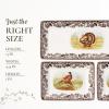 image:imageSpode Woodland 3Piece Porcelain Tray Set  Turkey Pheasant Otter Wildlife Art Great for Holiday Appetizers amp Snacks  Stackable Design with Floral Borders Dishwasher Safe Oven Safe Trays