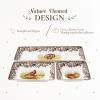 image:imageSpode Woodland 3Piece Porcelain Tray Set  Turkey Pheasant Otter Wildlife Art Great for Holiday Appetizers amp Snacks  Stackable Design with Floral Borders Dishwasher Safe Oven Safe Trays